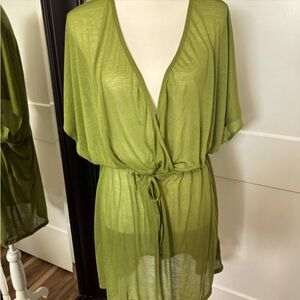 H&M Swim | Green kimono coverup